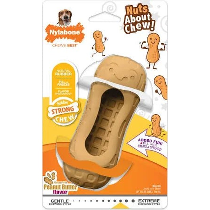 Nylabone Power Chew Peanut Treat Toy Peanut Butter Flavour Wolf
