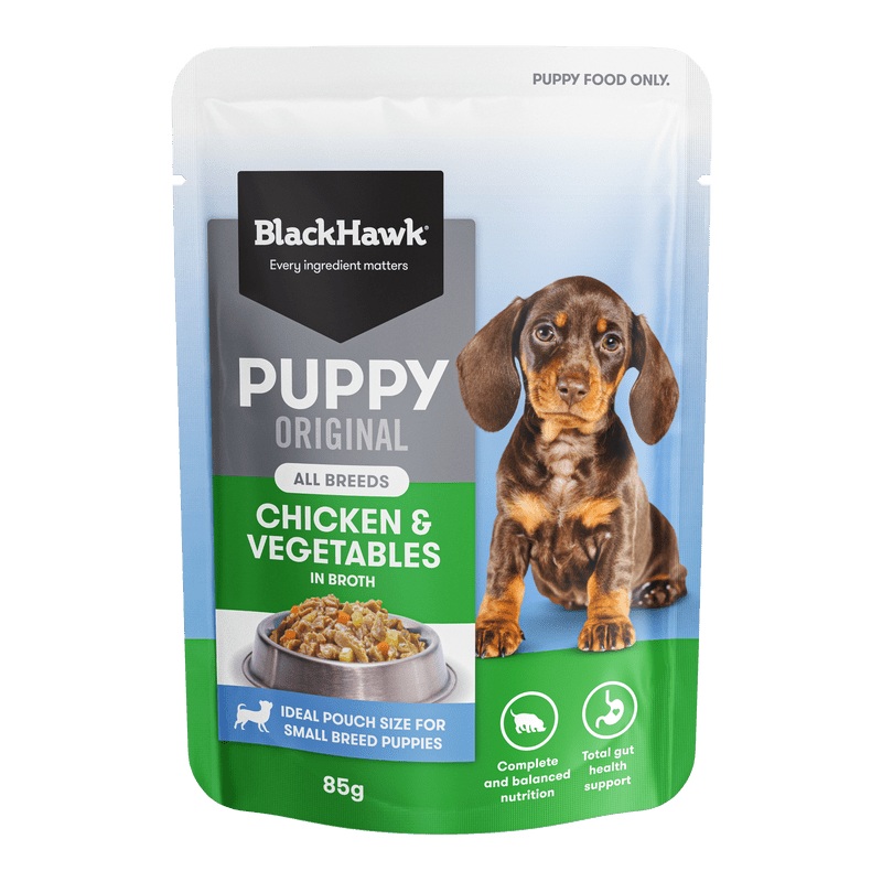 Black Hawk Wet Dog Food Puppy Chicken and Vegetable