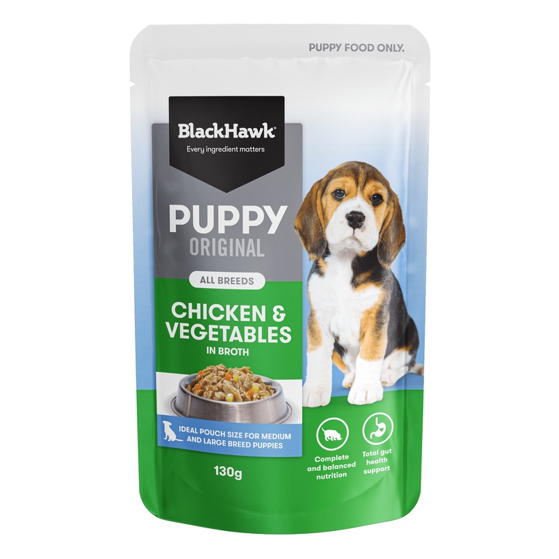Black Hawk Wet Dog Food Puppy Chicken and Vegetables