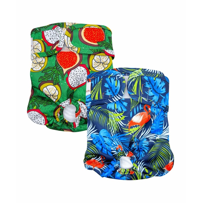 Loving Pets Washable Nappies Blue/Green