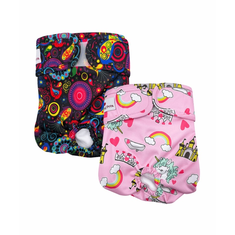 Loving Pets Washable Nappies Pink/Purple