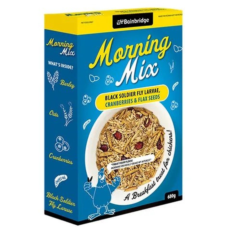 Bainbridge Morning Mix Breakfast Treat Black Soldier Fly Larvae,Cranberries & Flax Seeds 680g