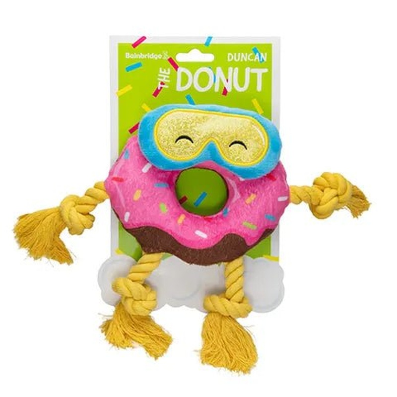 Duncan The Donut Plush Pups Dog Toy