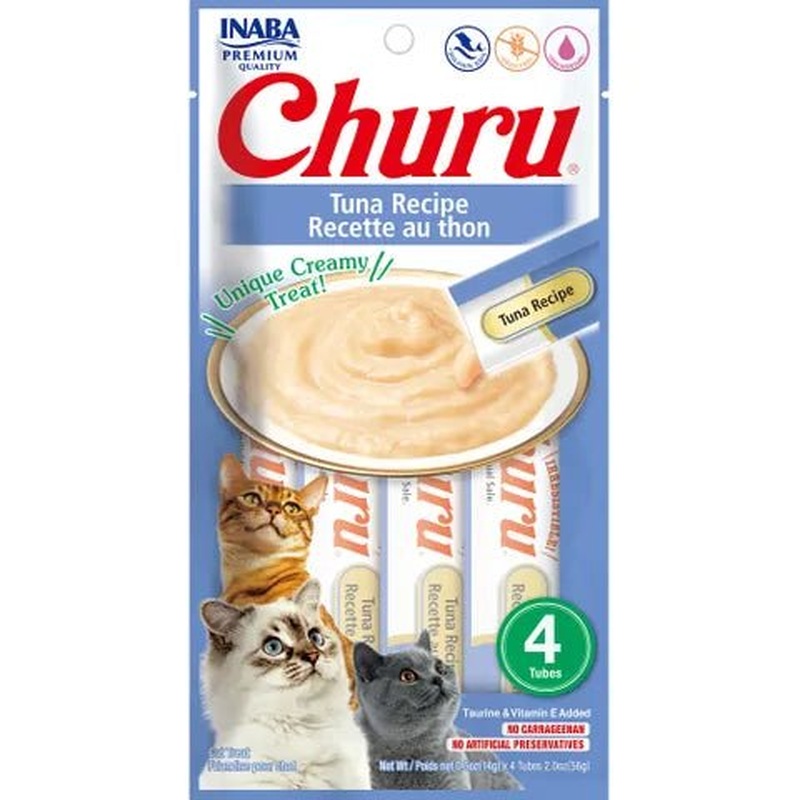Inaba Churu Tuna Recipe Creamy Cat Treat 4 x 14g