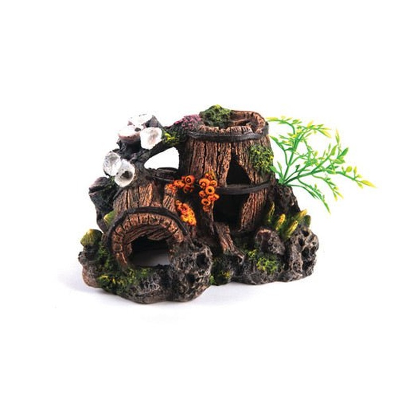 Kazoo Barrel with Plants Small 165mm