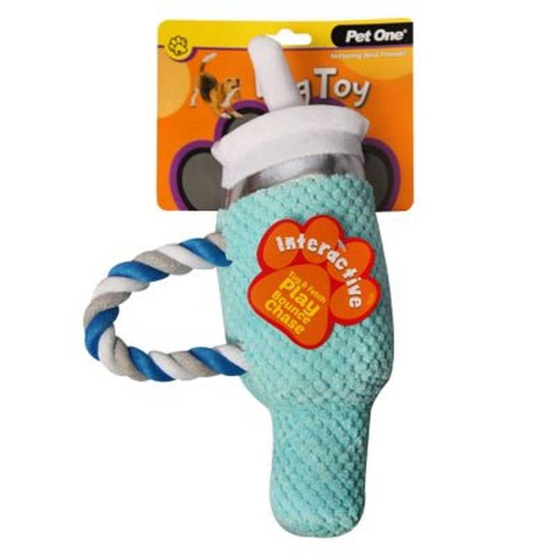 Pet One Dog Toy Bottle with Straw