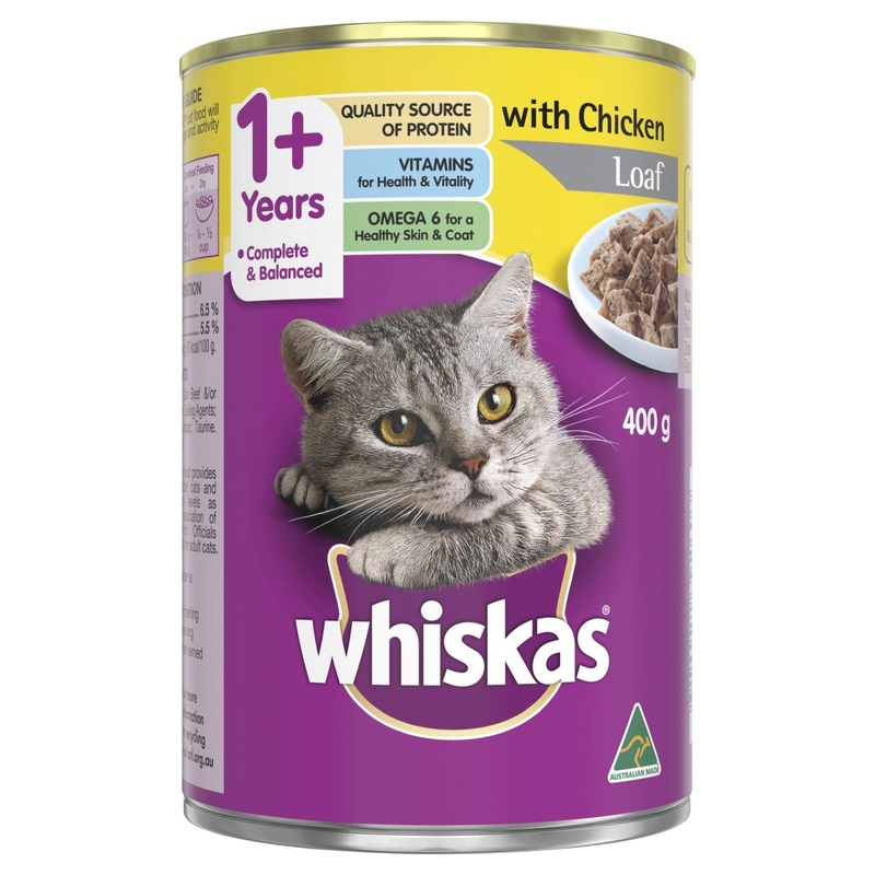 Whiskas Wet Cat Food Chicken Loaf 400g