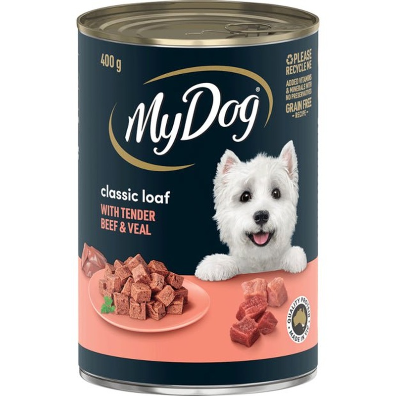 My Dog Wet Dog Food 400g Classic Loaf with Tender Beef and Veal
