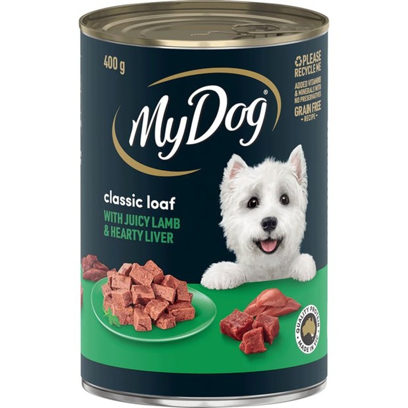 My Dog Wet Dog Food 400g Classic Loaf Lamb and Liver