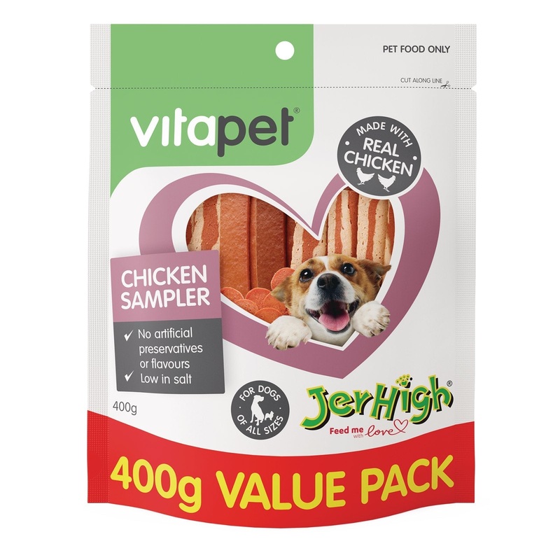 Vitapet Jerhigh Chicken Sampler 400g
