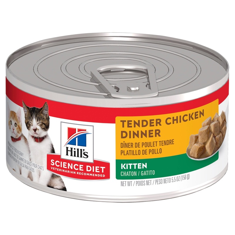 Hill's Science Diet Kitten Tender Dinners Chicken Canned Cat Food 24x156g
