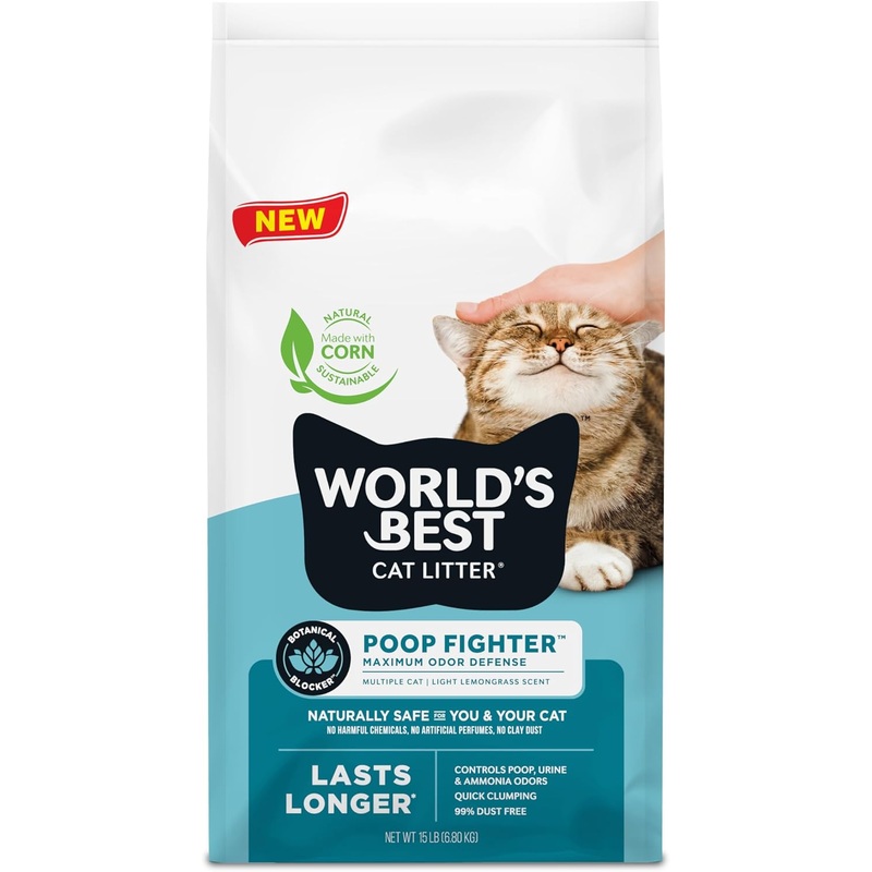 World's Best Cat Litter Poop Fighter 15lb