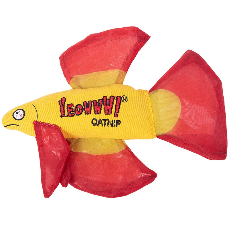 Yeowww Catnip Cat Toy Betta Fish Red