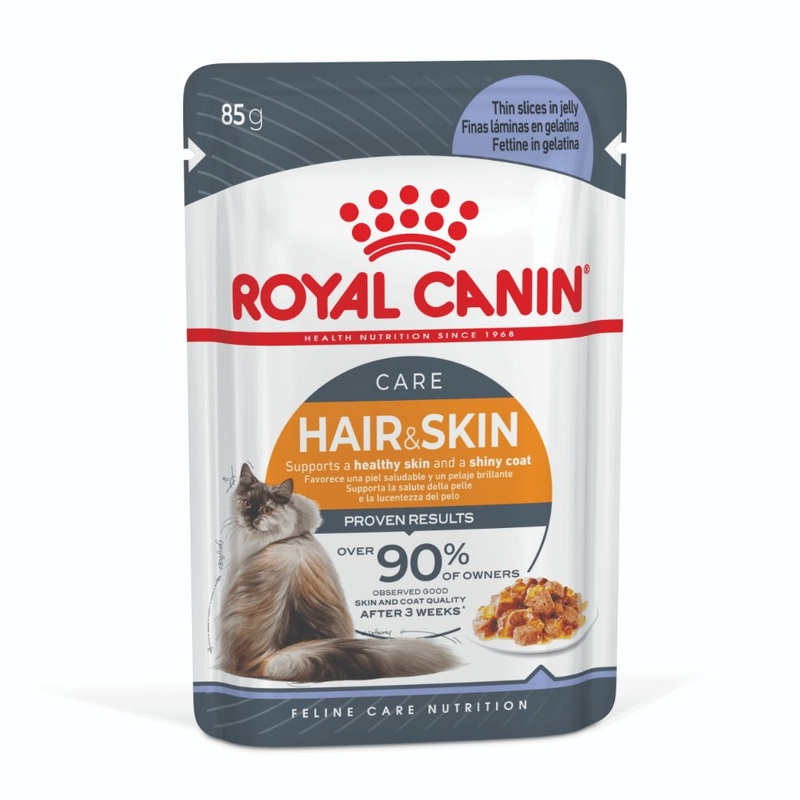 Royal Canin Wet Cat Food Hair and Skin Jelly 85g