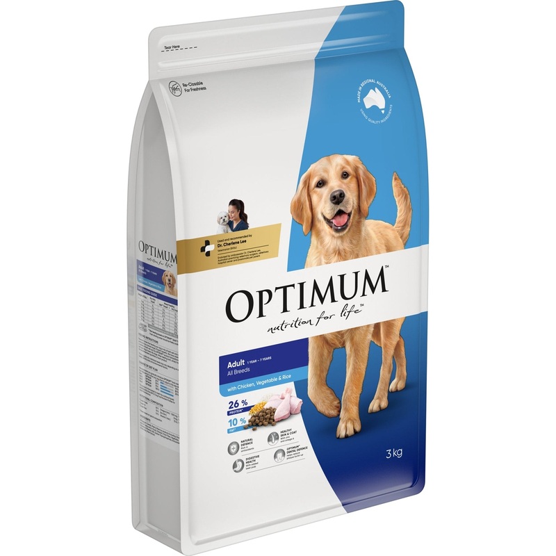 Optimum Dry Dog Food Adult Chicken,Vegetables & Rice