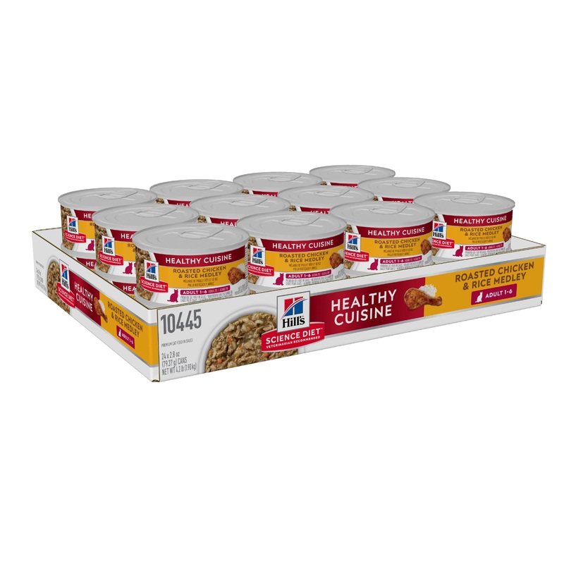 Hill's Science Diet Adult Healthy Cuisine Chicken & Rice Medley Canned Cat Food 24x79g