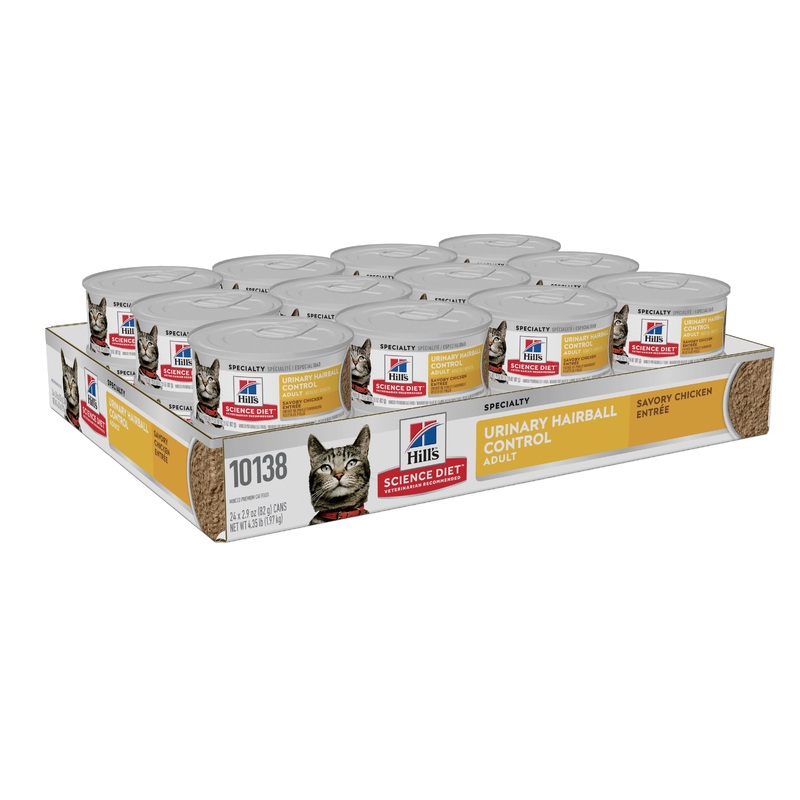 Hill's Science Diet Adult Urinary Hairball Control Canned Cat Food 24x82g