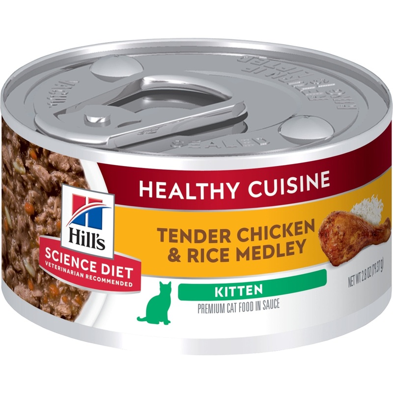 Hill's Science Diet Kitten Healthy Cuisine Chicken & Rice Medley Canned Cat Food 79g