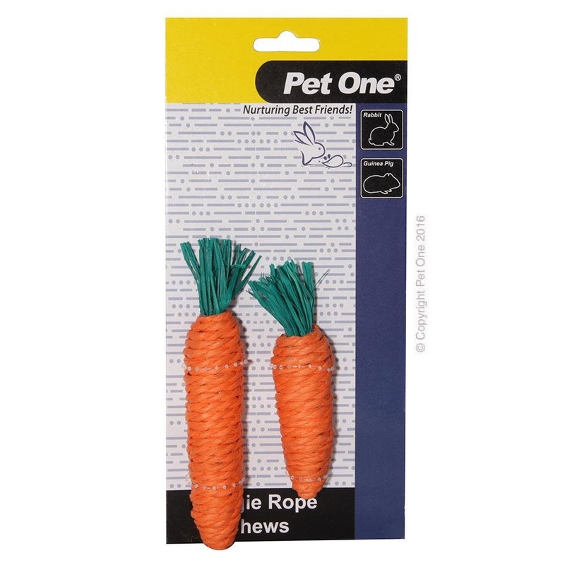 Pet One Veggie Rope Twin Pack Carrot