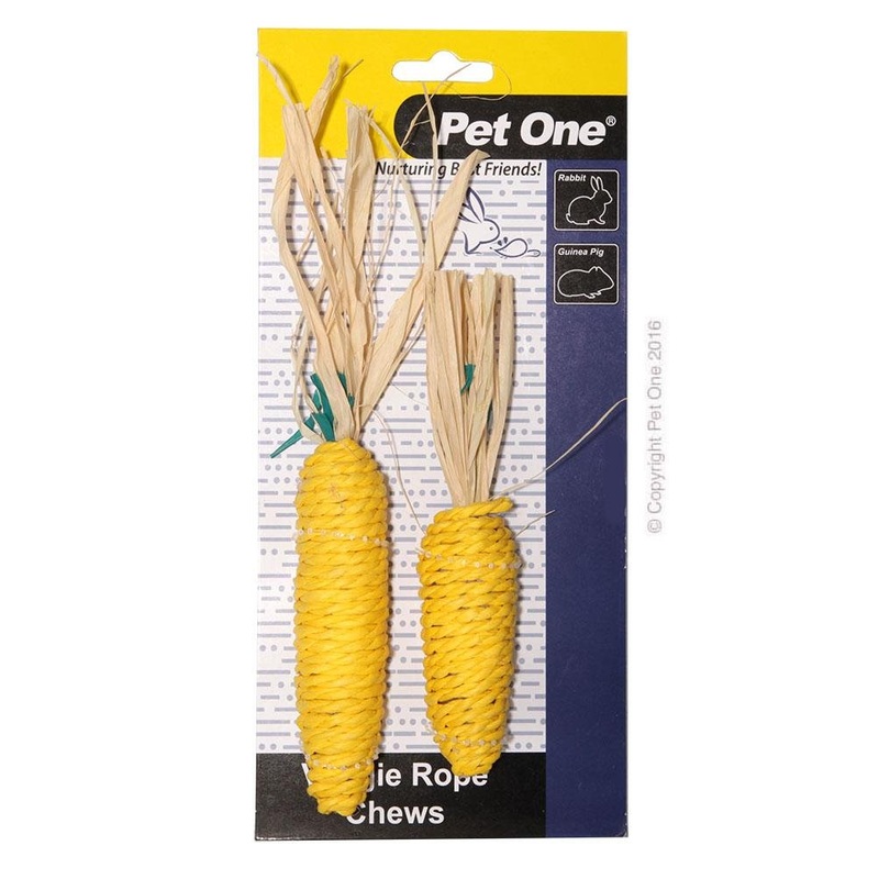 Pet One Veggie Rope Twin Pack Corn
