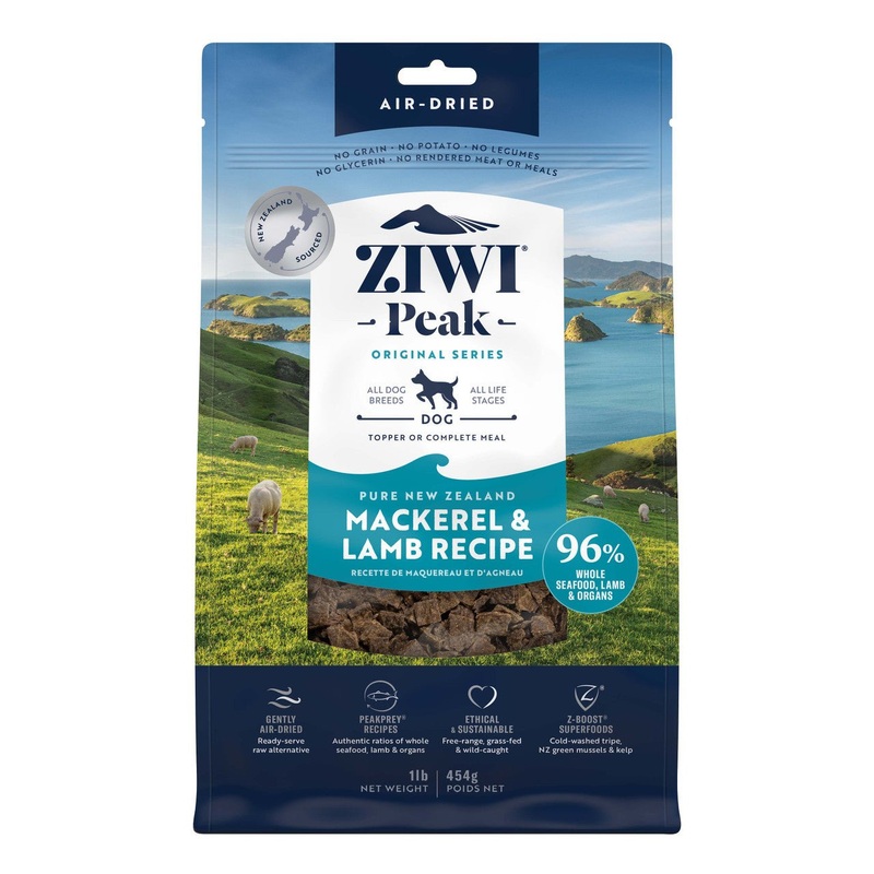 Ziwi Peak Air Dried Dry Dog Food Mackerel & Lamb