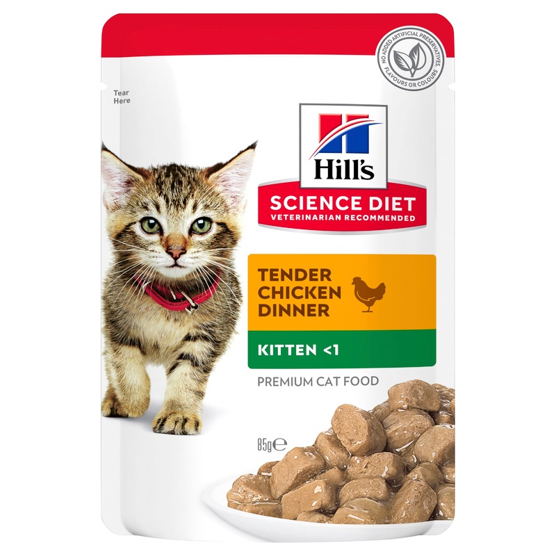 Hill's Science Diet Kitten Healthy Development Chicken Cat Food pouch 85g