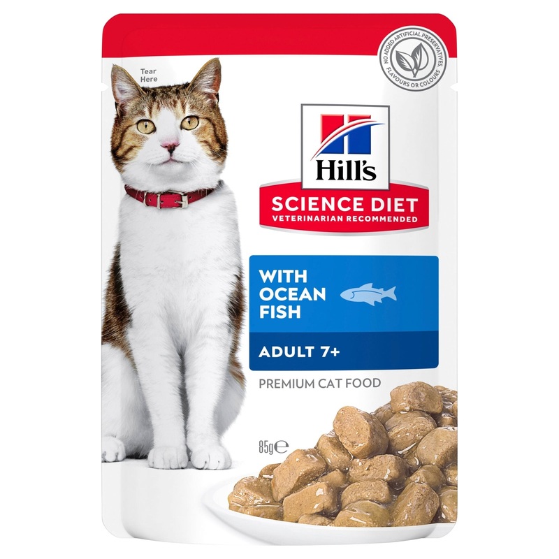 Hill's Science Diet Adult 7+ Active Longevity Ocean Fish Cat Food pouches 85g