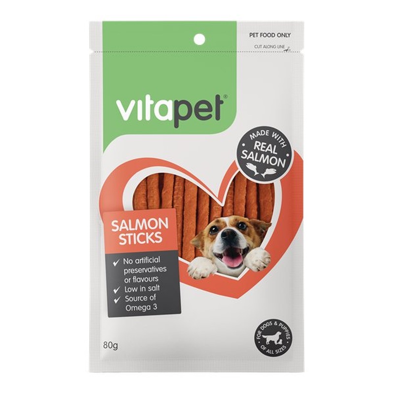 Vitapet Jerhigh Salmon Sticks 80g