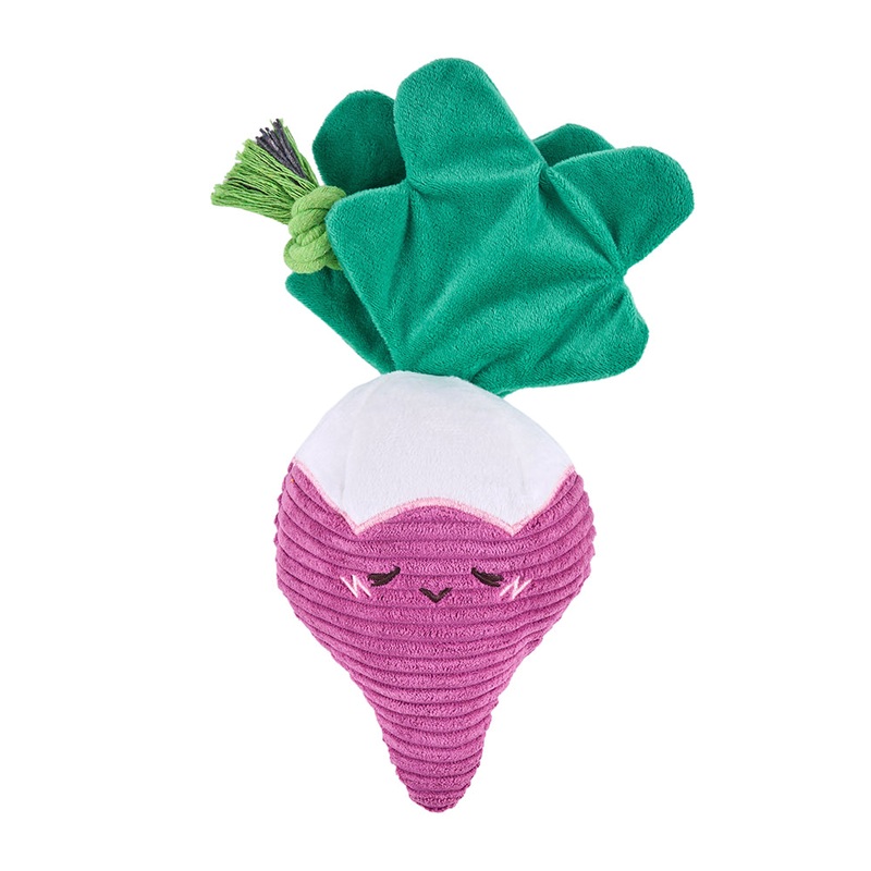 Zippypaws Plush Dog Toy Crinkle Crops Radish