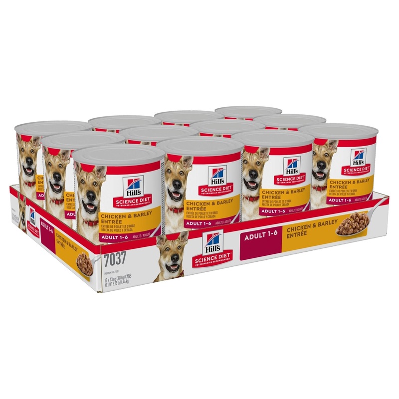 Hill's Science Diet Adult Chicken & Barley Entre Canned Dog Food 12x370g