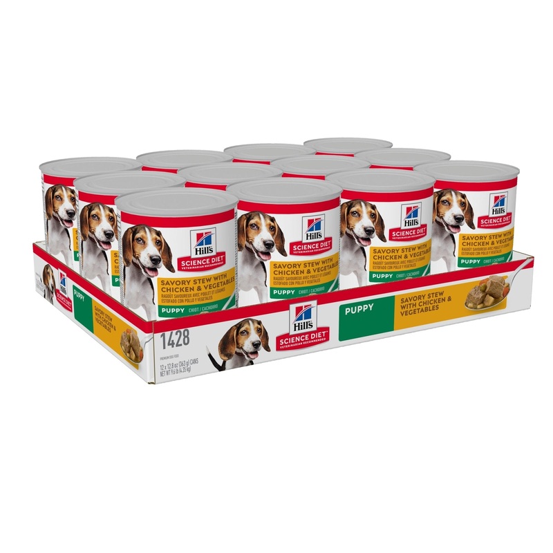 Hill's Science Diet Puppy Savory Stew Chicken & Vegetable Canned Dog Food 12x363g