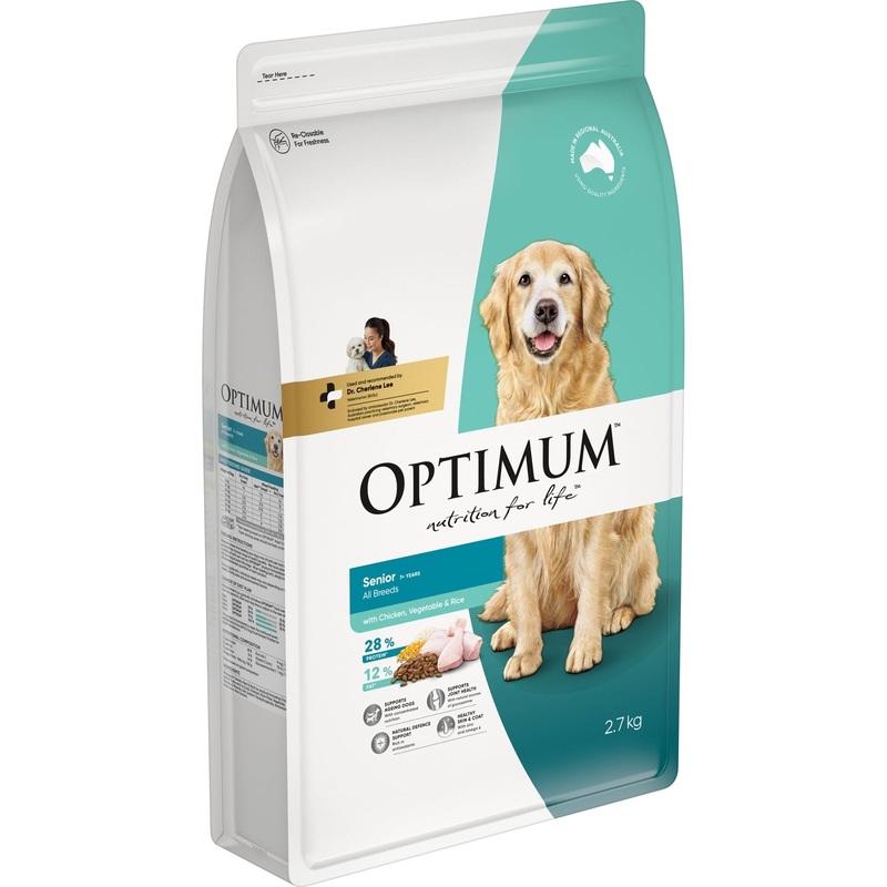 Optimum Dry Dog Food Adult 7+ Chicken,Vegetables & Rice