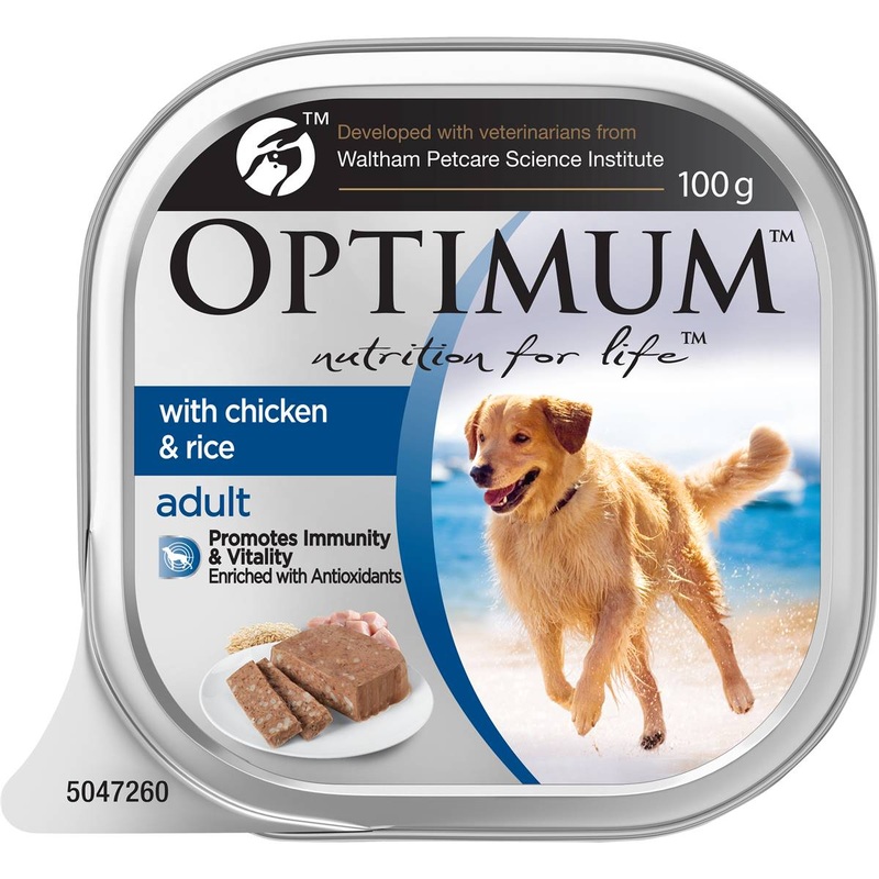 Optimum Wet Dog Food Chicken & Rice 100g