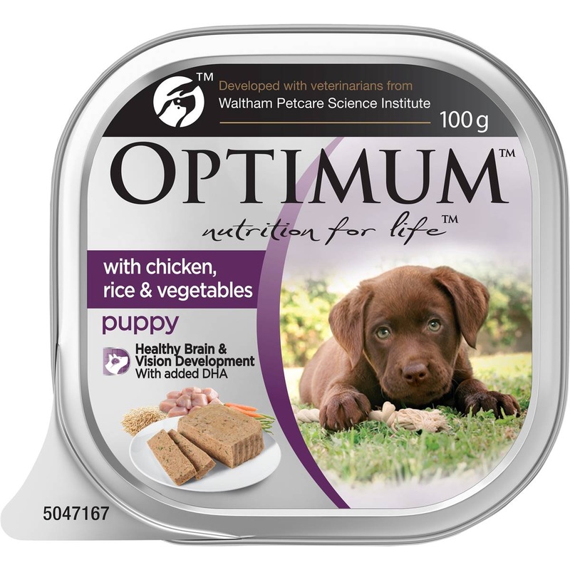 Optimum Wet Dog Food Puppy Chicken Rice & Vegetable 100g