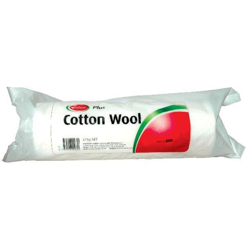 Value Plus Cotton Wool 375g