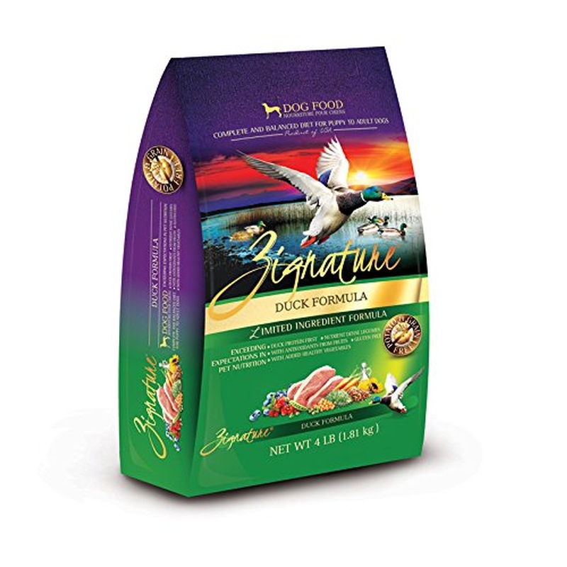 Zignature Duck Formula Dry Dog Food, 4 Lb