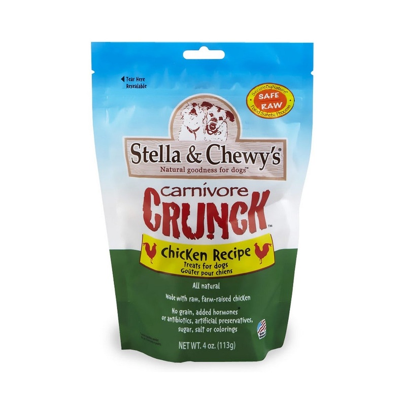 Stella and Chewys Carnivore Crunch Chiken Recipe Freeze-Dried Dog Treats 4oz