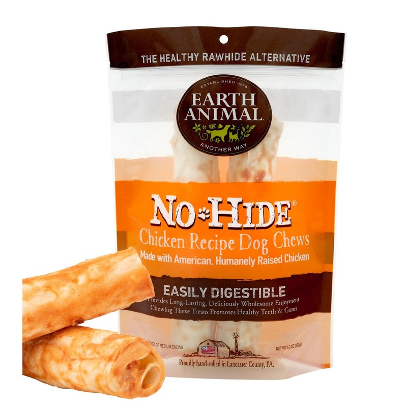 Earth Animal No-Hide Chicken Stix Dog Treats 3.2oz 20 Pack