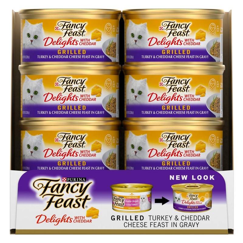 Fancy Feast Delights with Cheddar Grilled Turkey 24x85g