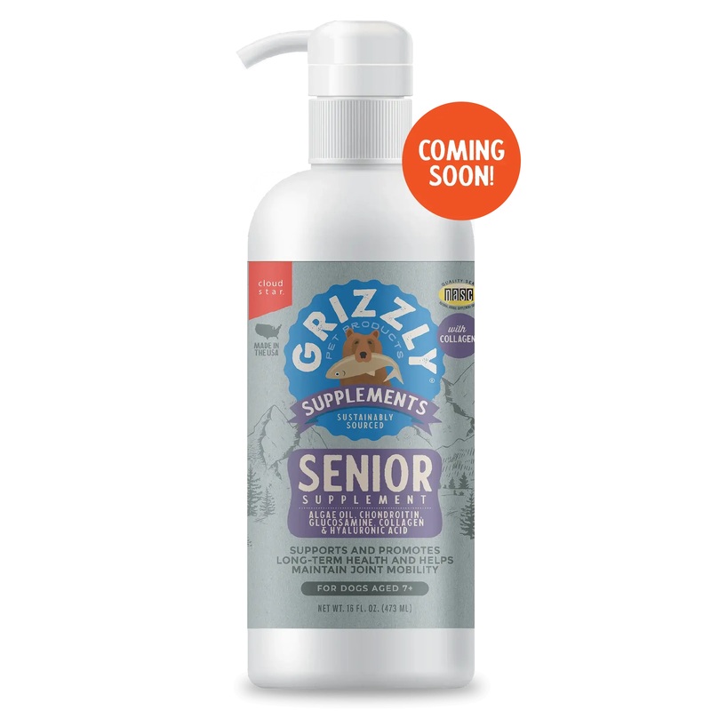 Grizzly Supplements - Senior Dog Supplement Oil - 32oz Pump Bottle