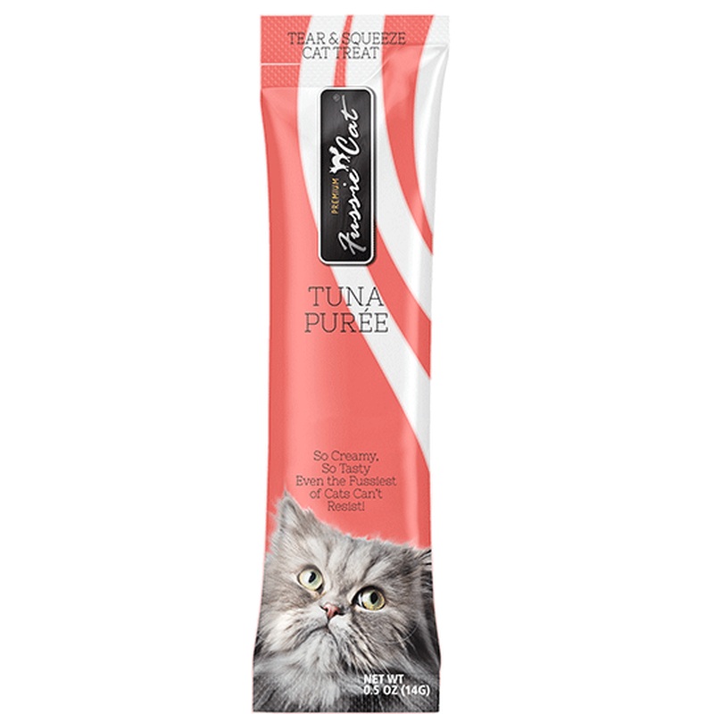 Fussie Cat Puree Lickable Cat Treats - Tuna Variety Pack - 5 Flavors 50ct