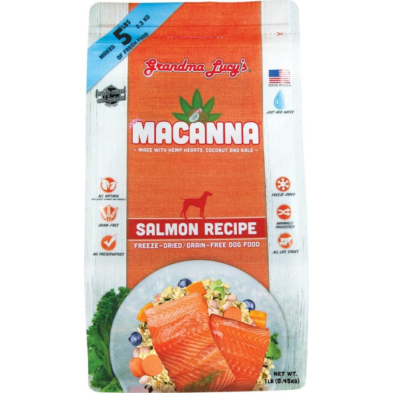 Grandma Lucy's Freeze Dried Macanna Salmon Grain Free Dog Food 1lb