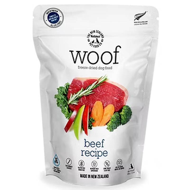 New Zealand Natural Pet Co Woof Freeze Dried Dog Food - Beef - 9.9oz Bag