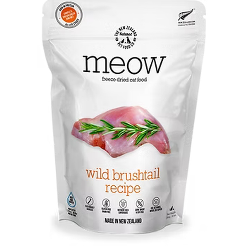 New Zealand Natural Pet Food Co Meow Freeze Dried Cat Food - Brushtail - 9.9oz Bag