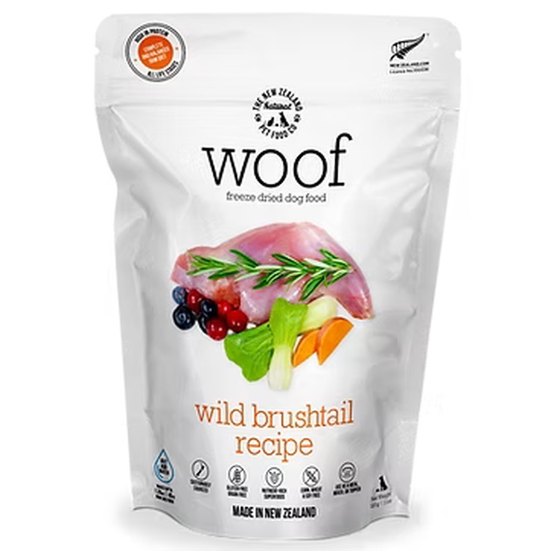 New Zealand Natural Pet Food Co Woof Freeze Dried Dog Food - Brushtail - 9.9oz Bag