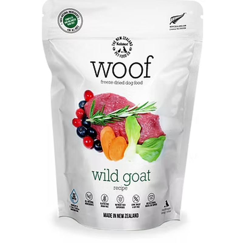 New Zealand Natural Pet Food Co Woof Freeze Dried Dog Food - Wild Goat - 9.9oz Bag
