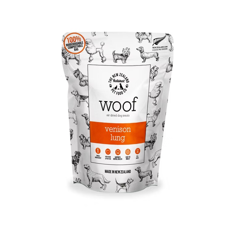 New Zealand Natural Pet Food Co Woof Freeze Dried Dog Treats - Venison - 1.76oz Bag