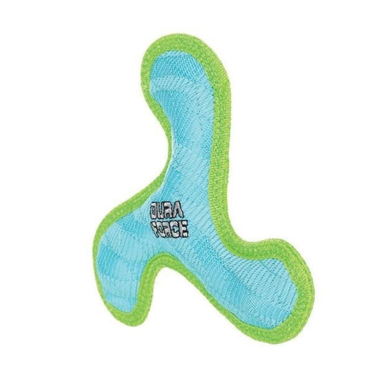 Tuffy's DuraForce JR's Boomerang Tiger Blue Green Dog Toy
