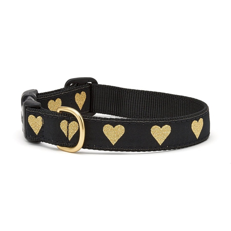 Up Country Heart of Gold Dog Collar Small 5/8" Width