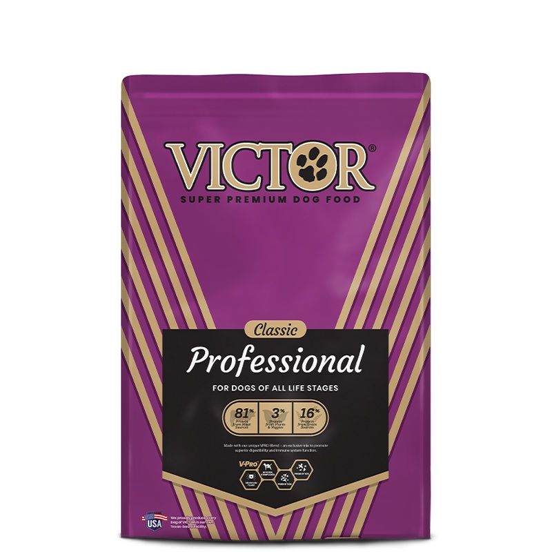 Victor Classic Professional Dry Dog Food - Beef, Chicken, & Pork - 40lb Bag